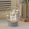 Illuminate & Inspire: LED Acrylic Writing Pad Table Lamp with Rewritable Message Board
